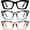 Blue, variant on Oprah Reading Glasses for Women-3Pack Blue Light Blocking Fashion Readers with Spring Hinge Computer Square Eyeglasses