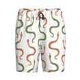 thumbnail image 4 of Wukai Hand Drawn Snake Men’s Short Pajama Pants With Pockets Soft Sleep Pj Shorts for Men-Large, 4 of 6
