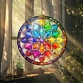 thumbnail image 3 of Mandala Stained Glass Suncatcher Colorful Window Hanging Decor Chakra Lotus Sun Catcher Boho Spiritual Gift Home Decor Gifts, 3 of 9