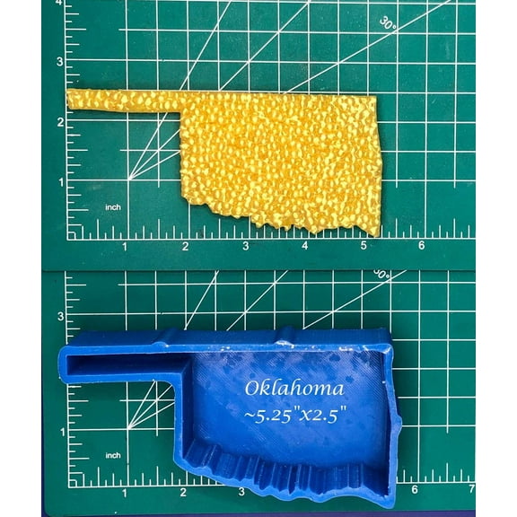 Oklahoma - bumpy front - silicone freshie mold