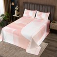 thumbnail image 2 of Erosebridal Modern Minimalism Coverlet Set Twin, Pink Abstract Bedding Set, Geometric Bed Set, Breathable Bedroom Decorative, 2pcs, 2 of 5