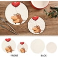 thumbnail image 4 of SKYSONIC Funny Bull Heart Pot Holders Trivets, 2 Pcs Heat Resistant Trivets,Funny Animal Balloon Cotton Thread Weave Mats for Hot Pads Pans Pot Bowl Teapot for Kitchen Decor, 4 of 7