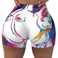 thumbnail image 2 of Fotbe Colorful Bulldog Shorts Sin Costuras – Shorts Deportivos de Cintura Alta para Mujer, Elásticos para Gimnasio, Yoga, Running o Ciclismo-X-Large, 2 of 8