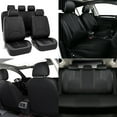 thumbnail image 5 of PU Leather Car Seat Covers 5 Seats 9Pcs Black Waterproof Four Seasons Universal Luxury Pad for Auto Truck Van SUV, 5 of 5