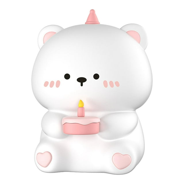 Xuanheng Mini Table Lamp Bear Bedside Lamp Atmosphere Lamp Decoration Pat Touch Light for