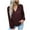 Coffee, variant on Casual Women's Tops Fashion Plus Size Fashion Woman V-Neck Long Sleeve T-Shirt Solid Loose Blouse Tops