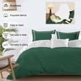 thumbnail image 3 of 3 Piece Pure Olive Green Duvet Cover Set Queen Size, Microfiber Comforter/Quilt Cover with Corner Ties and 2 Pillowcases, Simple Solid Color All Season Soft Bedding with Zipper Closure, 3 of 8