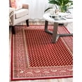 thumbnail image 1 of Unique Loom Tapis de Sol 3129555, 4 x 6 Pieds, Rouge/beige, 1 of 5