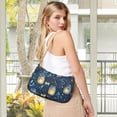 thumbnail image 5 of FORMRS Womens Shoulder Bag with Chain Strap Clutch Purse Cute Tote Handbag, Blue Fireflies Pattern, 5 of 7