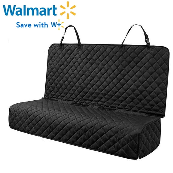 LosFong Waterproof Scratchproof Pet Bench Seat Covers for Cars, Trucks, SUVs, Nonslip Durable Back Seat Cover for Dogs, Washable Backseat Protection, Black