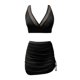 thumbnail image 3 of WILLBEST Traje de Baño Negro para Mujer, conjunto de Bikini de Cintura Alta con Falda de Baño, Trajes de Baño de Malla Tipo Pareo, 3 of 4