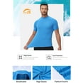 thumbnail image 5 of Weilanxin Men's UPF50+ Quick-Dry Rash Guard Shirt Surfing, Running, Water Sports, Reflective Safety Design, 5 of 10