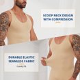 thumbnail image 3 of Mens Shapewear Tummy Control Bodysuit Waist Trainer Full Body Shaper Fajas Compression Shorts Slim Belly, 3 of 5