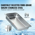 thumbnail image 4 of KFFKFF Full-Size Steam Table Pan, 0.8mm Durable Stainless Steel, 4-Inch Depth, Anti-Jam Design for Efficient Catering and Food Storage, Ideal for Restaurant and Scientific Use, 4 of 9