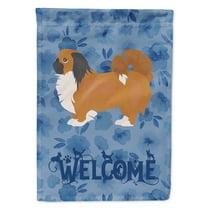 Carolines Treasures CK6029CHF Pekingese Welcome Flag Canvas House Size Large multicolor