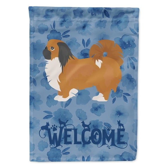 Carolines Treasures CK6029CHF Pekingese Welcome Flag Canvas House Size Large multicolor
