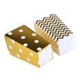 thumbnail image 4 of Miangastore 50pcs Popcorn Boxes Yellow Design Trio Miniature Scalloped Cardboard Party Candy Container Treat Cartons (Gold), 4 of 7