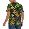 mardi gras striped polo shirt