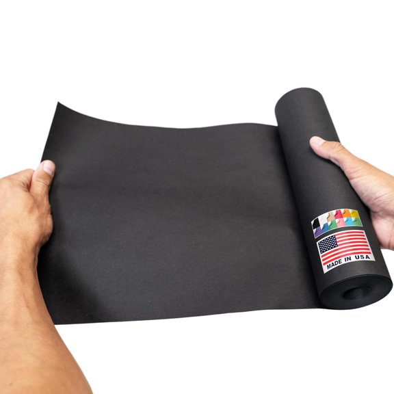 Paclord 9" x 1200" USA-Made Black Kraft Paper Roll, 45 Lbs/66 GSM Thickness, American Quality Colored Roll Paper for School, Bulletin Board, Crafts - Odorless, Non-Toxic, Safe for Kids