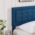 thumbnail image 2 of VECELO Twin Upholstered Platform Bed with Height Adjustable Tufted Button Headboard, Modern Bedroom Bed Frame, Blue, 2 of 9