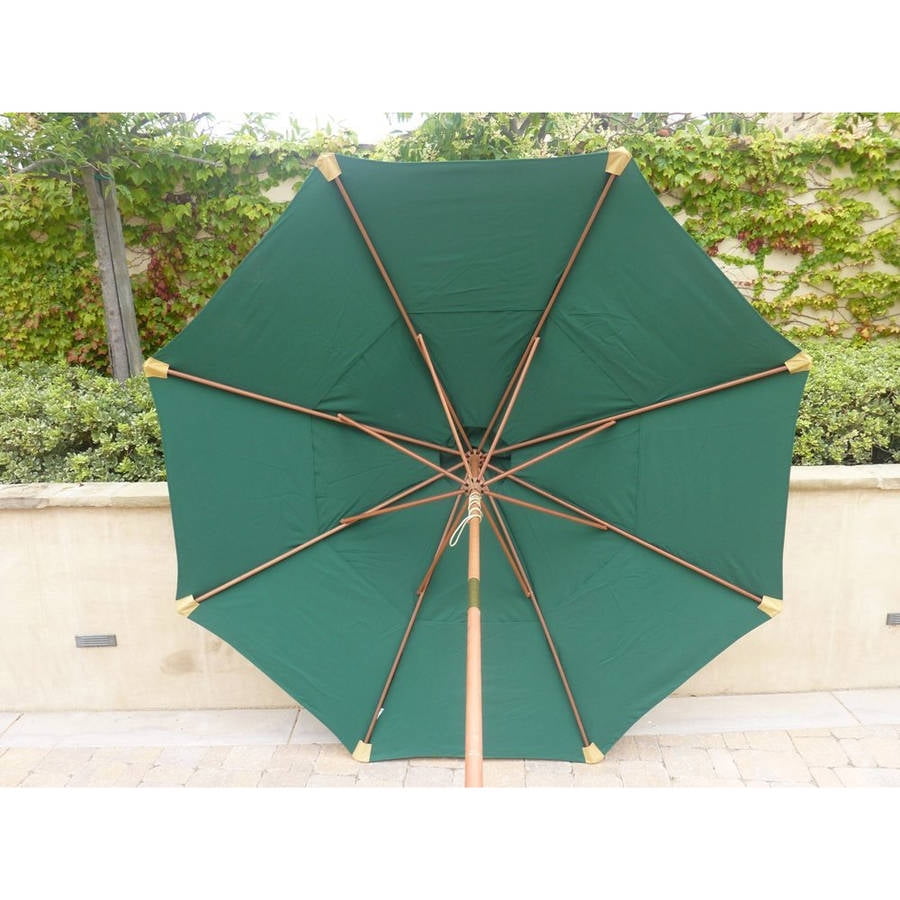 Covered Living Double Vented Replacement umbrella canopy for 11ft 8 ribs , Green (Canopy only