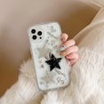 thumbnail image 4 of Case for iPhone 12 Pro Max, Bling Glitter 3D Stars Cute Heart Design Phone Case Luxury Sparkling Crystal Clear Back Slim Soft Shockproof Protective TPU Bumper Cover for Women Girls - Clear, 4 of 9