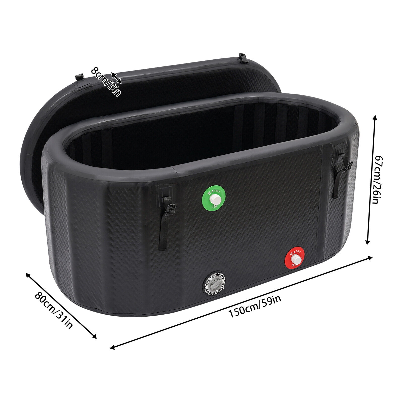 TFCFL Ice Bath Cold Therapy Plunge Inflatable Ice Bath Tub for Sports Recovery Therapy