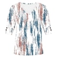 thumbnail image 4 of Cutuoiiu Women's V-neck Short Sleeve Shirts Versatile for Daily Wear Gifts, 4 of 6