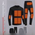 thumbnail image 2 of Ropa interior térmica con calefacción Smart Zone 22 para hombre, pantalones largos de otoño, carga USB, traje resistente al frío de color sólido grueso para mujer, 2 of 3
