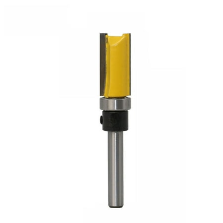 

1/4 Shank Template Trim Hinge Mortising Router Bit Straight End Mill Trim Cleaning Flush Trim Tenon Cutter For Woodworking Carpentry 4 Sizes