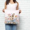 thumbnail image 2 of Easter Bunny Pillow Covers 16x16 Inch Decorative Throw Pillow Cover, Eggs Spring Daisy Retro Rabbits Country Plants Sofa Pillowcases Accent Cushion Case Home Decor Bedroom Living Room, 2 of 6
