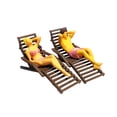 thumbnail image 1 of Silla de playa de resina, sillón reclinable Longue, modelo en miniatura, escena de vida creativa 1:87 para micropaisajes, adornos de escritorio, colec Negro, 1 of 8