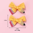 thumbnail image 5 of SHenli Cute Yellow Pencil Bow Headband for Girls Hair Accessories Outfit (A Pair of Hairpins), 5 of 7