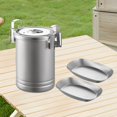 thumbnail image 6 of yotijay Camping Cooking Pot Cookware Cooking Utensils Portable Sturdy Soup Pot Stainless Type A, 6 of 9