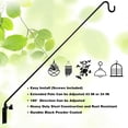 thumbnail image 7 of Urban Deco Heavy Duty Extended Reach Wall Mounted Deck Hook Wall Pole, Wall Bracket Direction and  Adjustable Plant Bracket for Bird Feeders,Lanterns,Black, 7 of 7