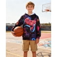 thumbnail image 3 of Lanbubble Boys' 3D Graphic Pullover Hoodie Long Sleeve Hooded Sweatshirt with Kangaroo Pocket Sizes 7-14Y, 3 of 7