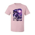 thumbnail image 2 of Wild Bobby, Fantasy Wolf Howling at The Full Moon Animal Lover Men's Graphic T-Shirt, Light Pink, Large, 2 of 3