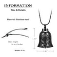 thumbnail image 3 of Bell Urn Necklaces for Ashes for Women Men Cremation Jewelry Keepsake Memorial Locket Urn Pendant Necklace for Human Ashes, 3 of 8
