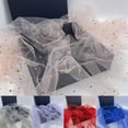 thumbnail image 4 of 1 Roll Star Pattern Tulle Roll Glitter Trimming Net Yarn Gift Bouquet Sheer Ribbon for Flower Shop, 4 of 8