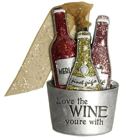 Vintage Pewter Wine Bucket Ornament