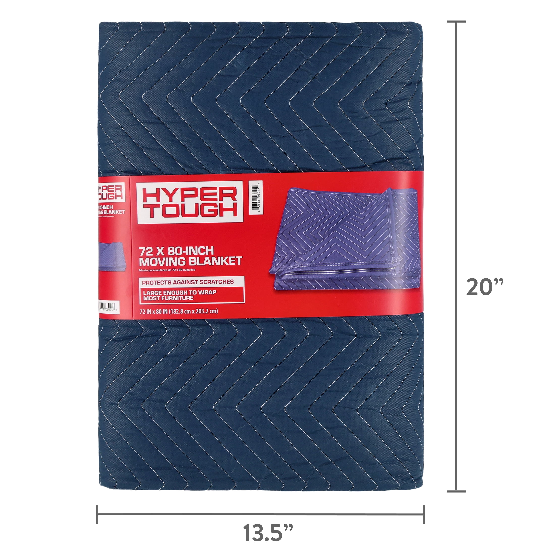 Hyper Tough Moving Blanket, 72" x 80", Blue