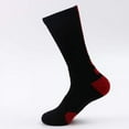 thumbnail image 2 of FOAUUH Hockey Compression socks - Crew Length moisture wicking performance hockey skate socks Black (2 Pairs), 2 of 6