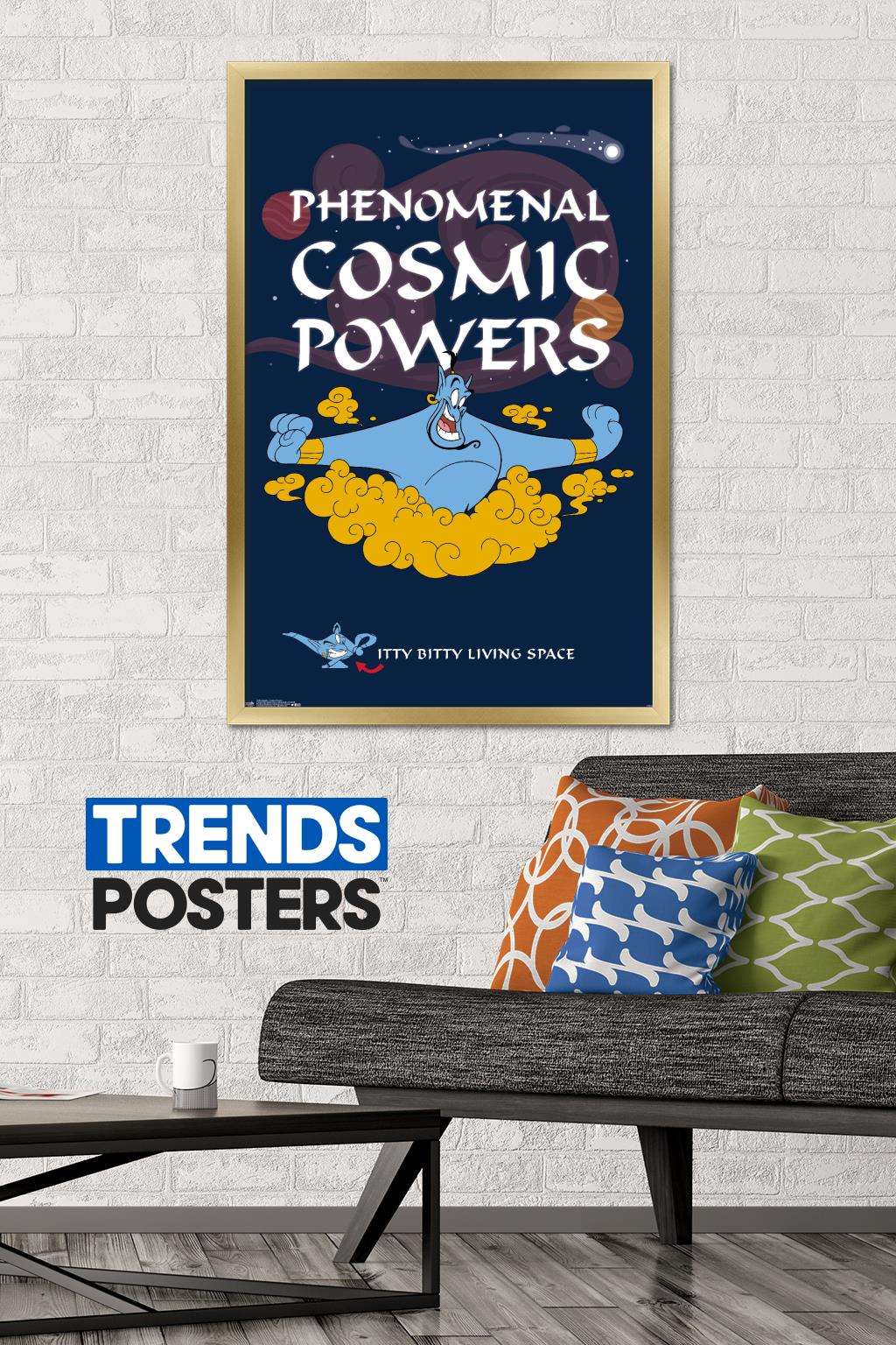 Disney Aladdin - Cosmic Powers Wall Poster, 22.375" x 34", Framed