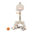 thumbnail image 2 of Juego de aro de baloncesto 3 en 1, juego familiar, soporte de baloncesto para fiestas, hogar y patio Gris, 2 of 8