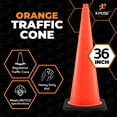 thumbnail image 3 of Xpose Safety 36 Inch Orange Traffic Cones - Multipurpose PVC Plastic Safety Cone for Parking, Soccer, Caution, Kids and Construction (12 pack), 3 of 7