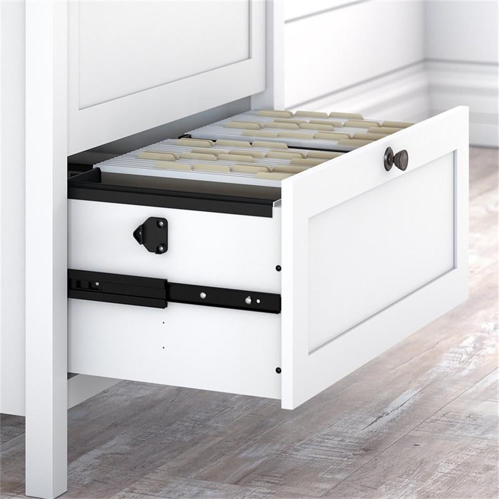 Mayfield 2 Drawer Lateral File Cabinet in Shiplap Gray and Pure White