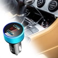 thumbnail image 4 of Adaptador de cargador para coche con doble puerto USB y carga rápida para smartphones y cámaras. Azul, 4 of 9