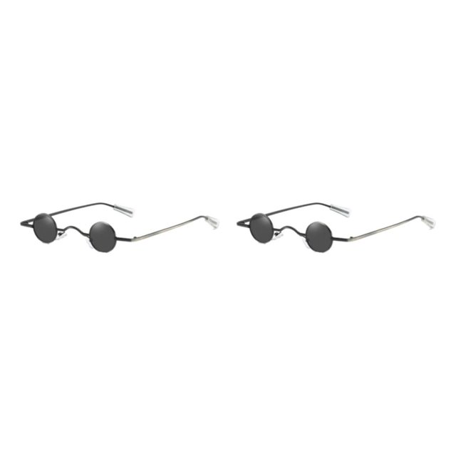 Guardurnaity Gafas de sol con montura de metal, resistentes y duraderas, para exteriores, punk, gafas de sol, gafas de sol, todo negro todo negro 2Conjunto