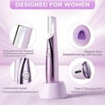 thumbnail image 2 of Sonic Dermaplaning Tool for Women, Rechargeable Dermaplane Razor for Peach Fuzz & Facial Hair,djustable Sonic Technology, Peach Fuzz & Exfoliation Removal, LED Light, 3 Speeds, 14 Refill Blades, 2 of 9