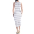 thumbnail image 4 of bar III Womens Striped Bodycon A-line Tank Dress, Grey, Small, 4 of 4
